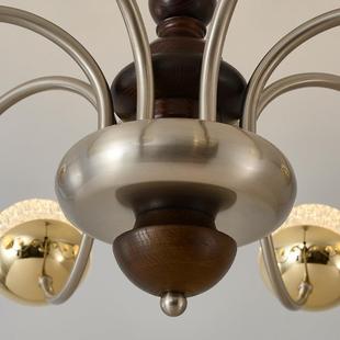 法卧式 客厅中古灯3632代简约全光谱魔豆灯餐现厅书房吊室玻璃吊灯