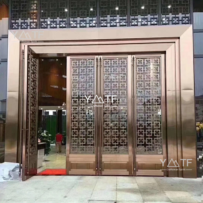 不锈钢地弹簧门平开门酒店售楼部工程源头厂家入户门进户门