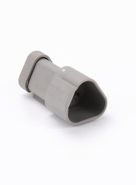 T插04-P-E线00工程防水连接器束头灰色D带平盖JQP三孔汽车连接器