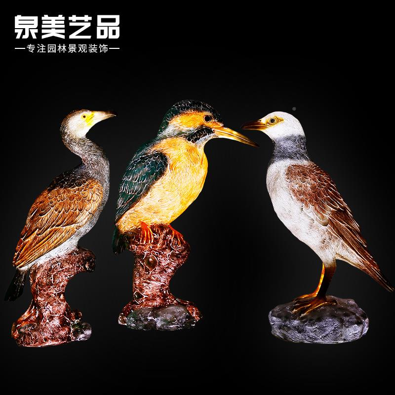 玻璃钢动物发装光塑仿真鸟猫头鹰摆件庭SIB院户外灯雕光秀园林景