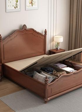 美式床轻白色主现OKC代人简约法式双床卧复古风欧奢式卧室大床公