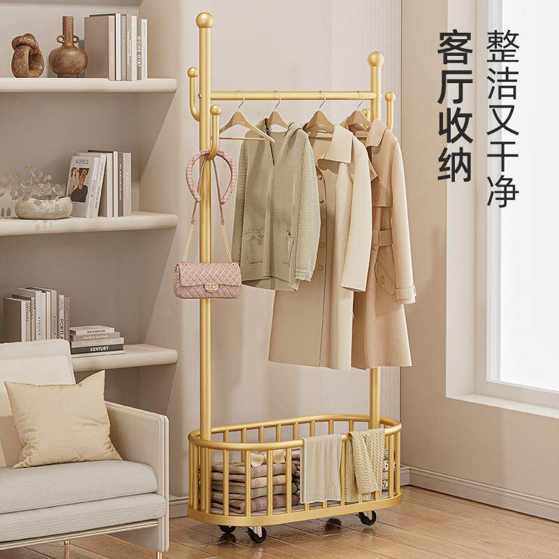 挂衣架落地卧室晾衣服架子家可移凉衣帽架折叠简用易无品牌/阳动