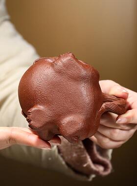 紫壶宜兴原矿降坡泥砂支独眼金蟾壶MH108用茶具持家混批