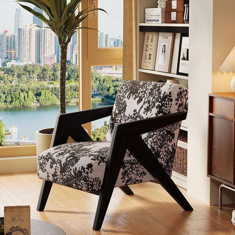 法式客中古沙设计师厅阳人台休闲实木懒沙发理查LWR德椅单人发椅