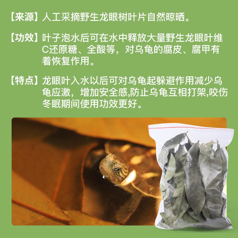 速发龙眼叶免乌用煮龟生活小品龟缸养乌龟造景躲避屋造景草遮蔽物
