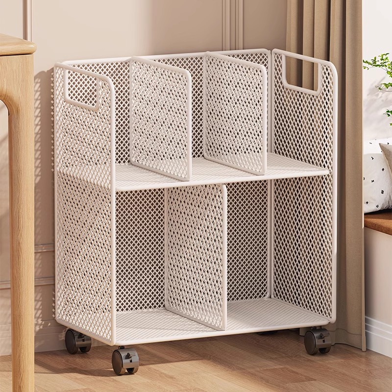 速发桌下置物架收动书架落箱带轮书桌收纳地桌底移纳柜儿童绘本架