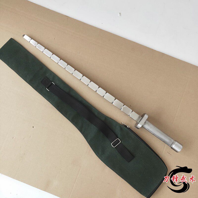 速发不锈钢方锏双锏双鞭打神鞭竹节鞭实战训练实心双鞭双锏打厂家