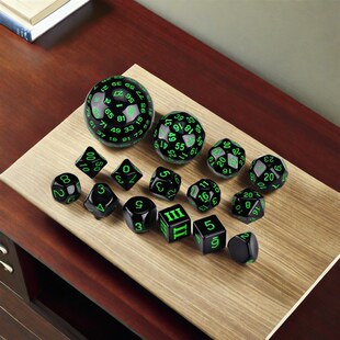 速发15颗多扮体DD骰子套装桌游001面筛子D-D100球形RPG色子角色面