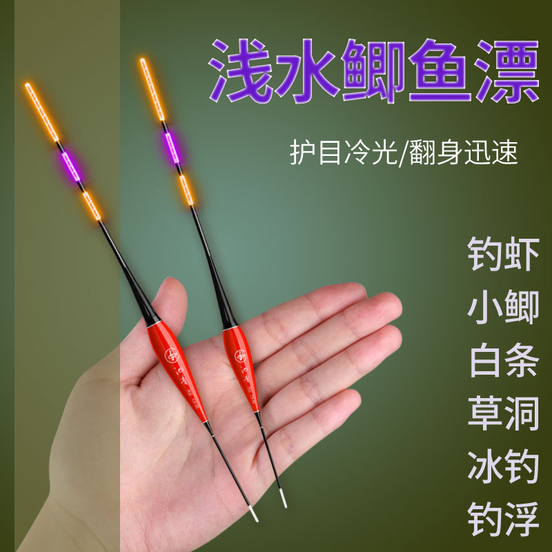 高亮冷光浅水夜光漂咬钩变色鱼漂