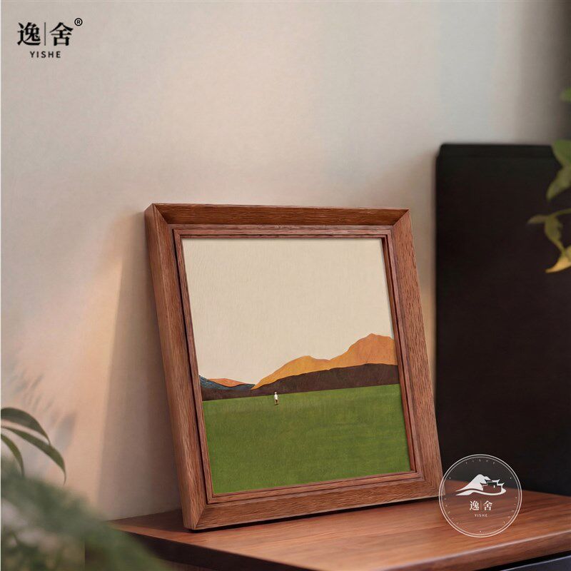 速发背有靠山客厅电视柜装饰画2026新款风桌面摆画风景画斗柜摆件