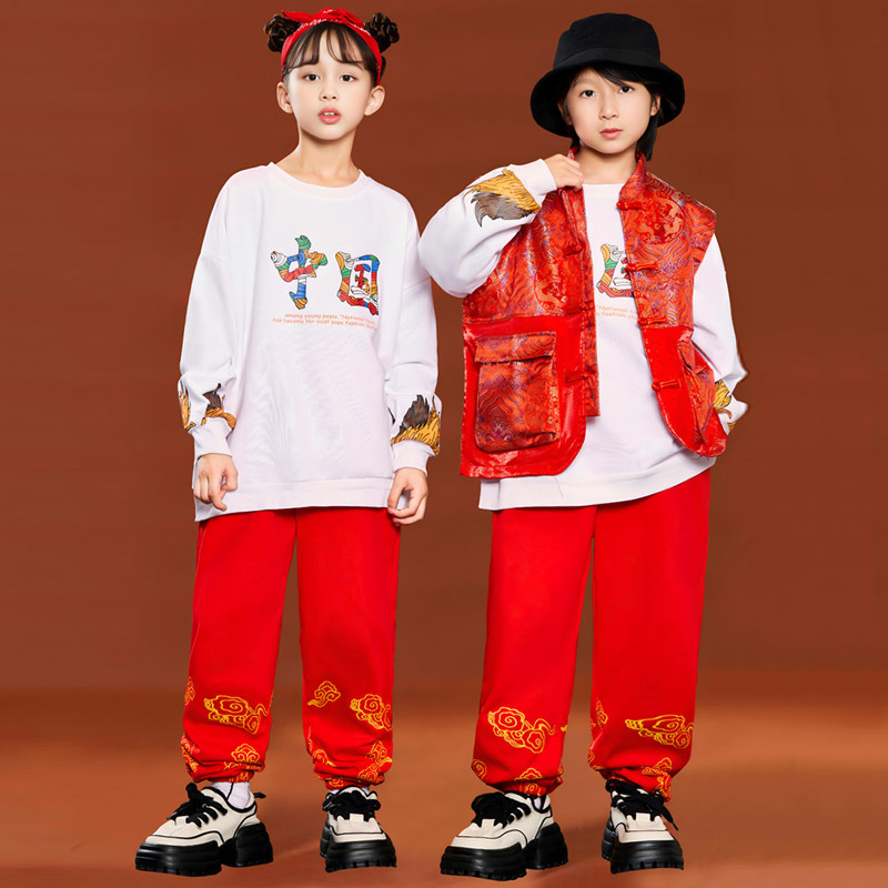 速发儿服中国风演出服套装男童街民族服装/舞台装