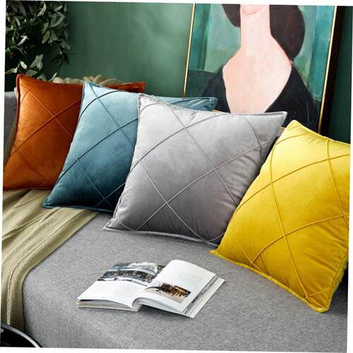 速发North+European+decorative+flannel+solid+color+pillowcase