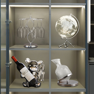 速发饰红酒架酒柜装熊品摆简轻奢高档客厅家居餐边电视柜件约