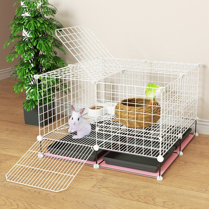 速发大兔笼兔子窝抽型式托免豪华双层别墅养殖笼盘清粪新屉兔笼子