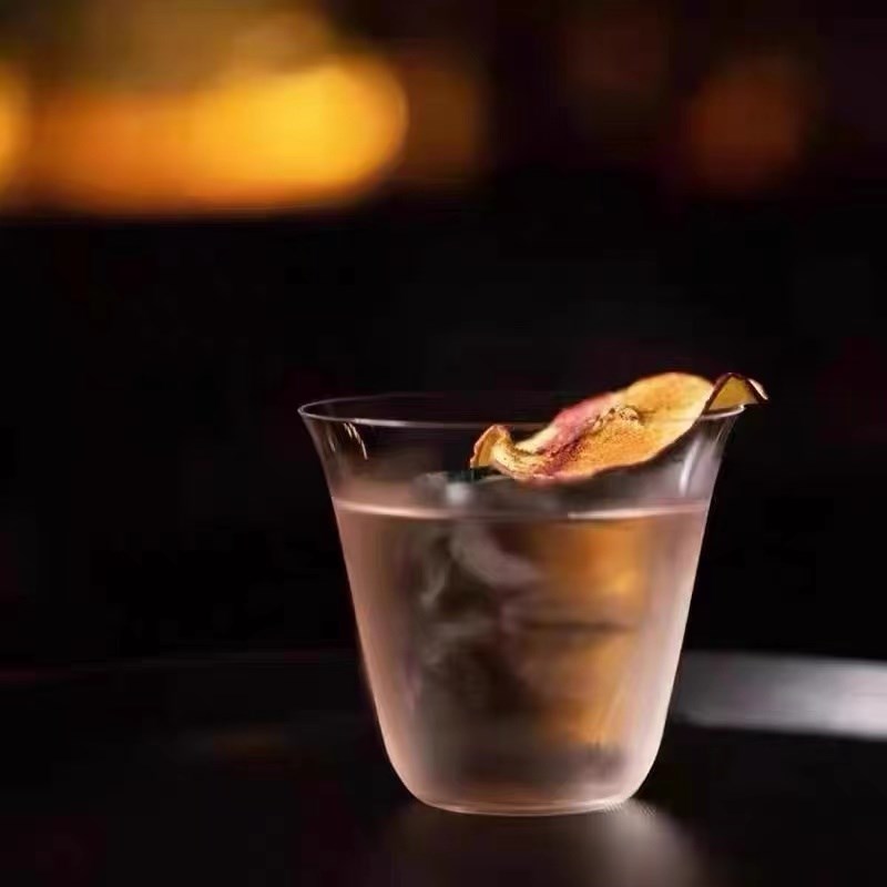 速发玻式复古风冰咖啡杯拿铁日功夫茶国风鸡尾酒冰球杯古典杯璃杯