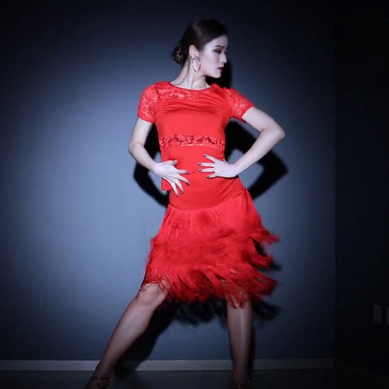 速发拉丁舞演出服成人流苏套装拉体舞分丁练功服表演服2024新款