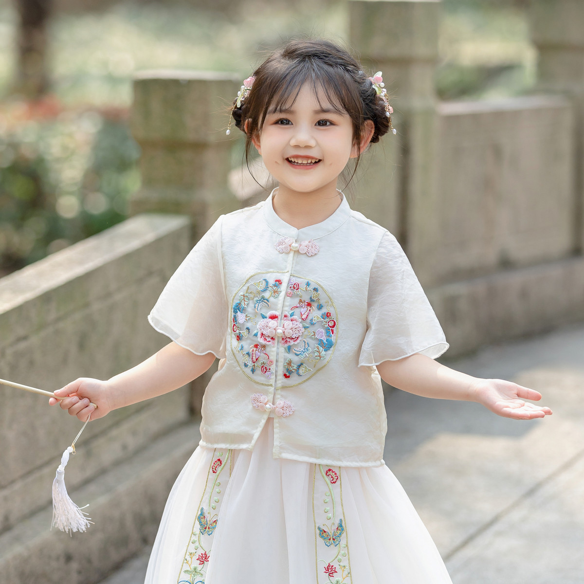 女童汉服套装夏季女宝中国风公主裙新款古装儿童裙子唐装夏装中式