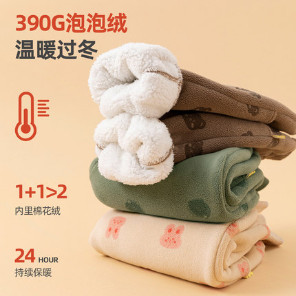[反季福利]男童裤子加绒宝宝长裤加厚冬装女童运动裤儿童冬季休闲