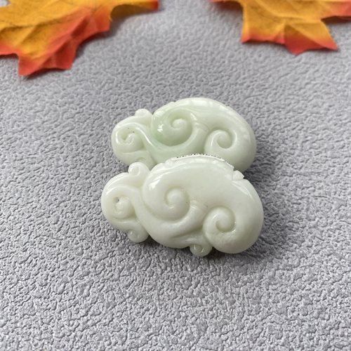 陕西蓝田玉双面吉祥如意挂件吊坠西安特产新款天然玉石带证书礼盒