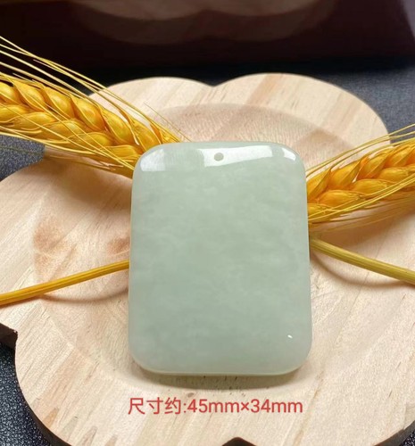 兵马俑同款天然正品西安蓝田玉鸭蛋青平安无事牌男女款带证书