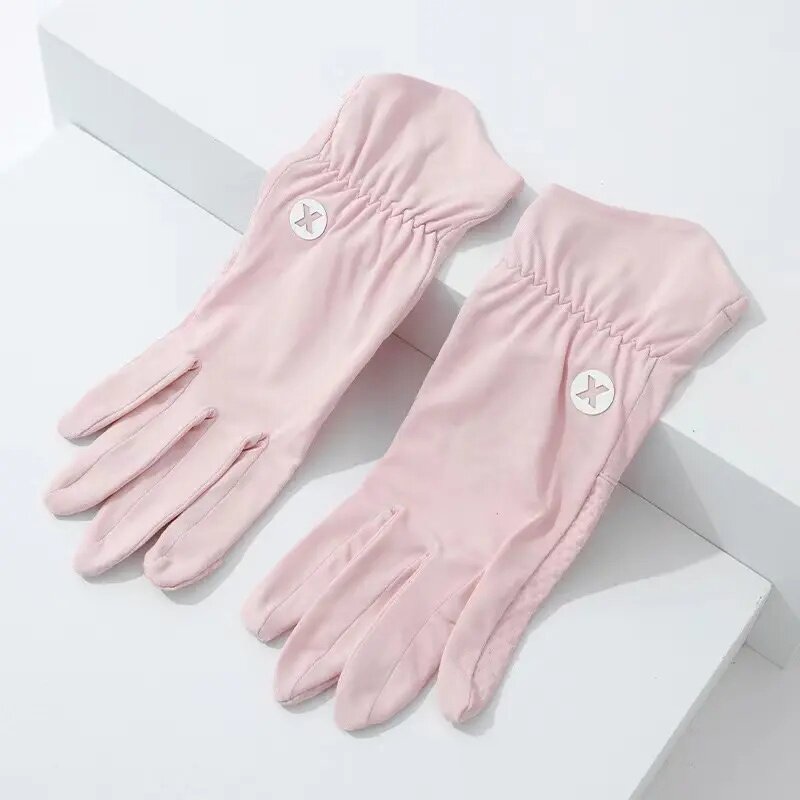 防晒手套女夏季防紫外线薄款翻盖露指冰丝运动防滑开车骑行速干