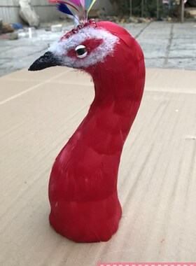 新款仿真羽毛孔雀头n傣宴专用摆件器材影视拍摄道具孔雀头餐桌摆