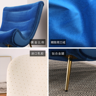 蜗牛椅懒人d沙发单人沙发轻奢休闲老虎凳美式客厅卧室单椅子老虎