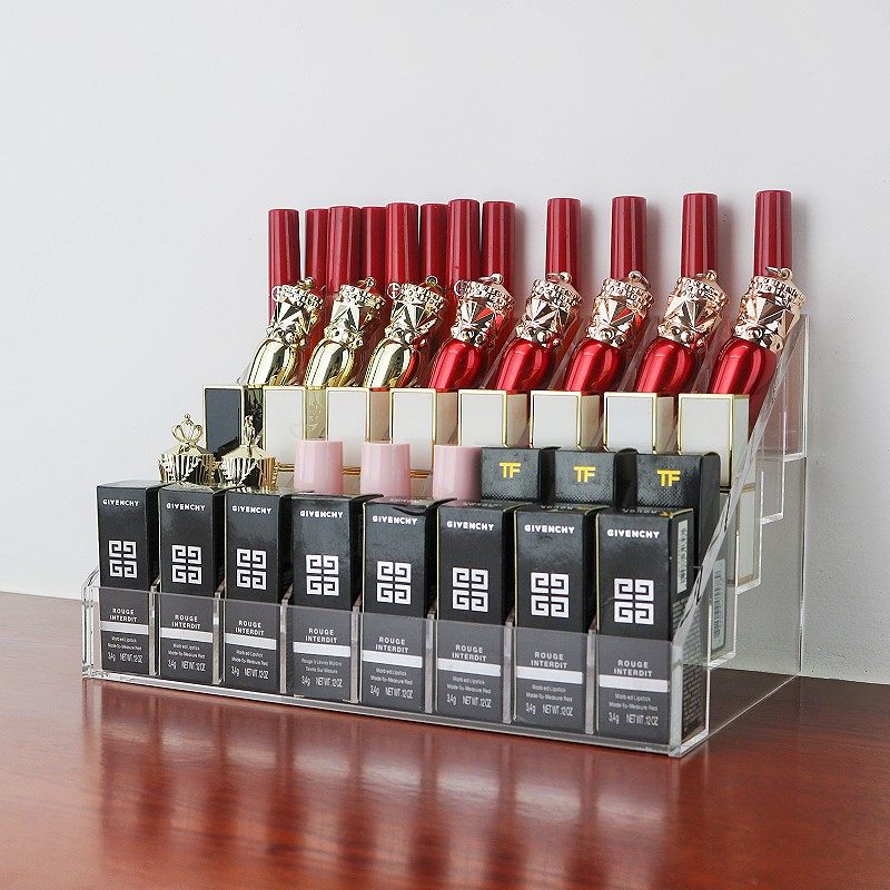 加厚压克力口红收纳盒眼影唇釉阶梯收纳桌面化妆品置物.架加大整,收纳整理,桌面收纳盒,淘宝优惠券,粉丝福利购,淘宝优惠卷