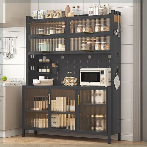 厨房置物架柜子储物柜橱柜x组合柜多层家用收纳架子落地餐边柜