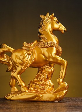 马到成功家e居摆件入户客厅酒柜电视柜装饰品搬家乔迁开业新居礼