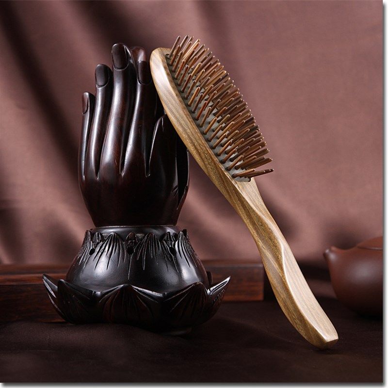 气囊梳大c板梳绿檀木气垫按摩空气梳子家用男士礼品木梳送女友父,家庭/个人清洁工具,梳子/化妆梳/按摩梳,淘宝优惠券,粉丝福利购,淘宝优惠卷