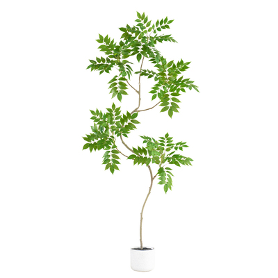 仿真绿色植物落h地盆栽栖木仿生植物摆件室内客厅沙发旁装饰花盆