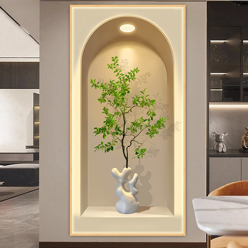 玄关中式可定制自粘背景墙壁画