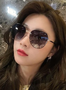 速发外1202镜年新款潮士夏季圆脸大脸防晒防紫墨线海边偏光太