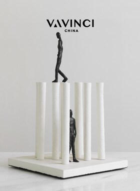 速发新品简约金属人桌示意摆件样板间酒店书房客厅展创柜物面摆设