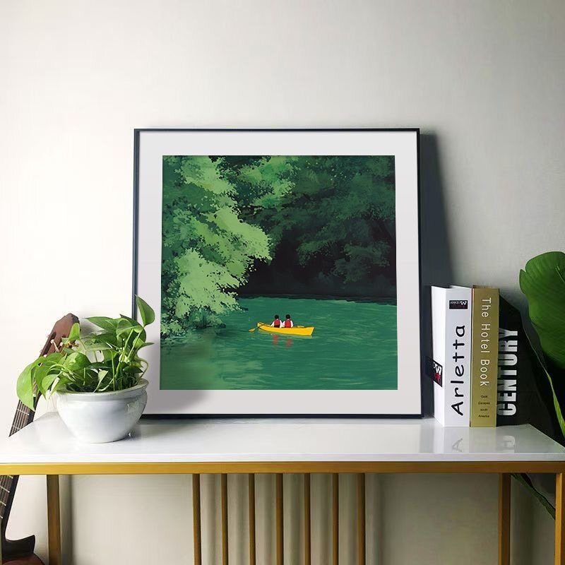 速发多巴胺客厅装饰画小众艺术沙发背景挂画餐厅彩色几何抽象卧室