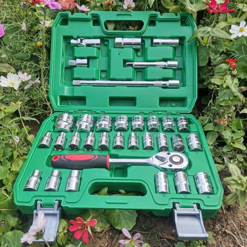 速发手动套筒扳车2件套筒车套工具8-2mm汽组修理组合套装手载家用