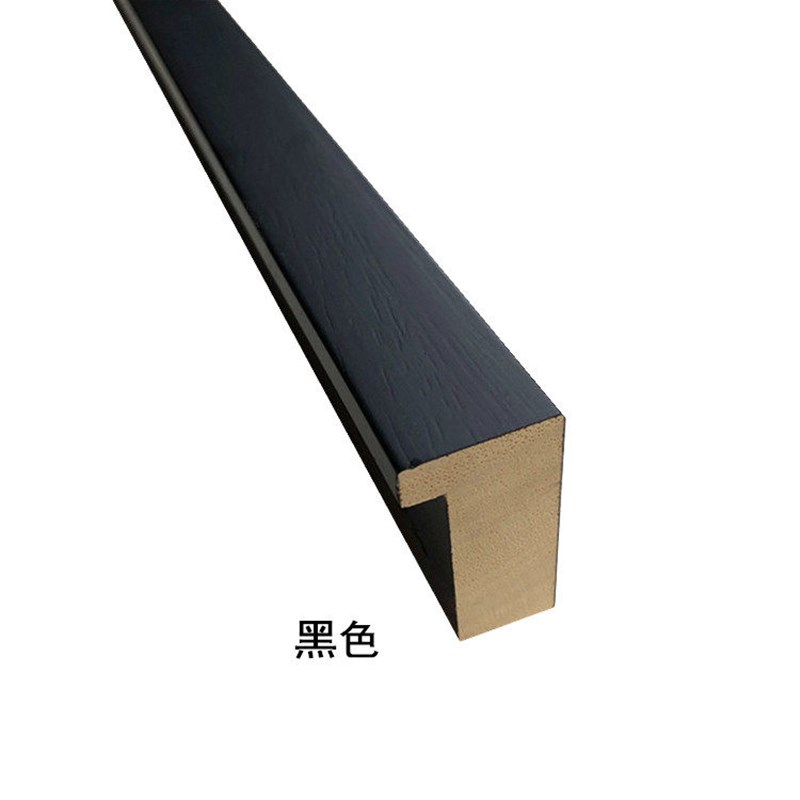 速发2050松木木相框线条面2cm高槽口画展字画国开放漆原木色立体