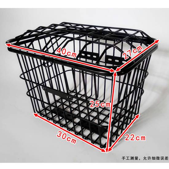 速发车筐电动车锁篮前置加大加粗带盖子上行电动车储物筐大号自车