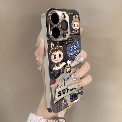 小羊皮小怪兽适用苹果16-7手机壳