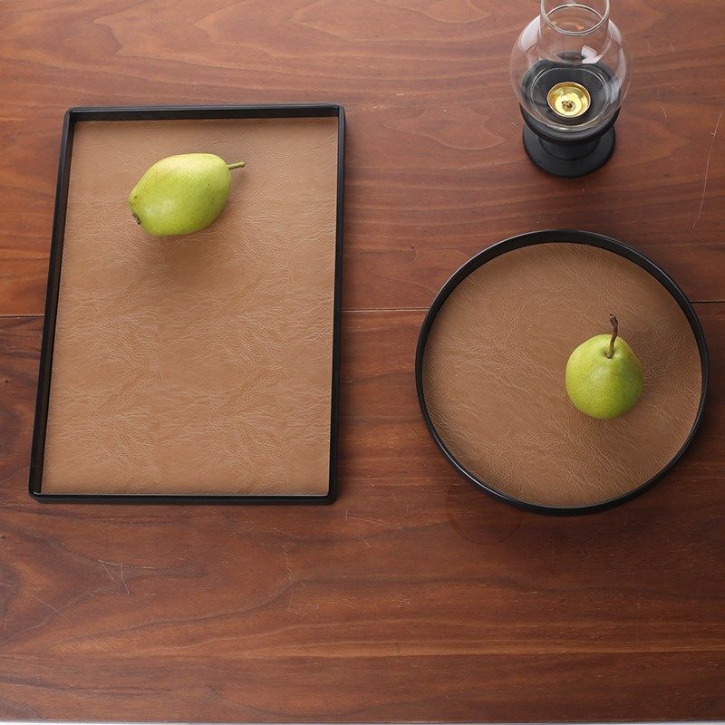 【吉芙】长c方形托盘家用客厅水杯收纳盘客厅香薰化妆品家用皮质,餐饮具,餐用托盘,淘宝优惠券,粉丝福利购,淘宝优惠卷