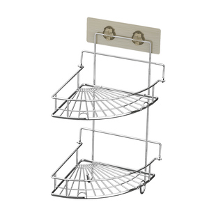 厨房置物架d壁挂式可折叠不锈钢免打孔调料可拆洗转角三角收纳挂