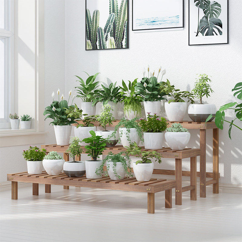 防腐实木花架子阳台落地花台室内客厅多层K多肉绿萝户外花盆置物,住宅家具,花架/花几,淘宝优惠券,粉丝福利购,淘宝优惠卷