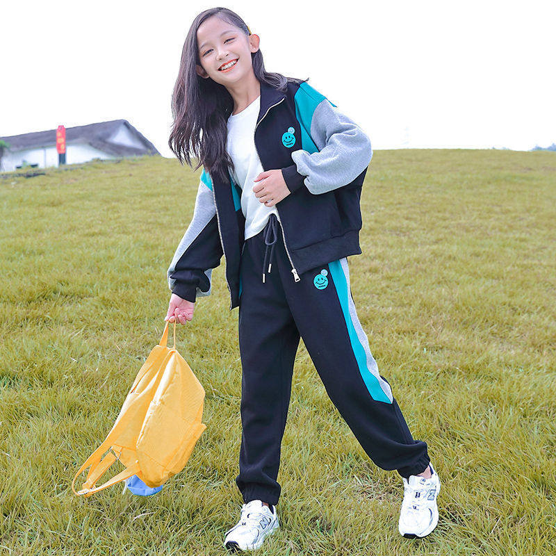春秋女童套装小女孩休闲运动衣服一大一小儿童三人姐妹闺蜜装10岁