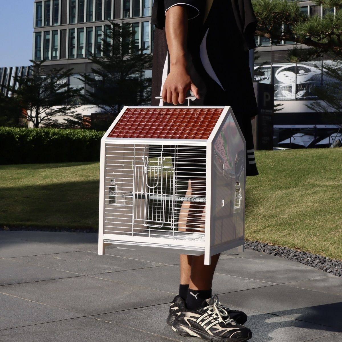 防溅横丝鸟笼鹦鹉玄凤牡丹虎皮专用透明观赏别野工厂直销亚马逊