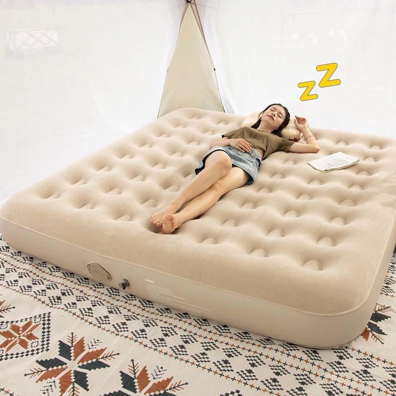 用现货家款25cm厚基础一键式自动充气床垫户外76456VPC充气野营睡
