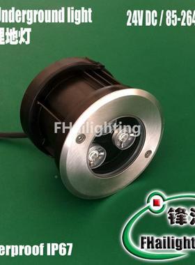 100mmLED地埋6灯FH-MD100圆形埋地灯I灯广场埋地3W户外防水P7