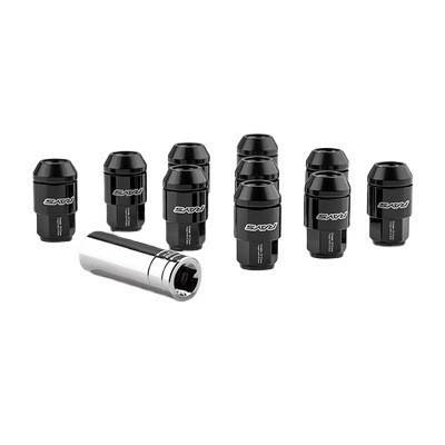 汽车改装轮胎螺母 铁+铝二合一螺母 42mm长 Hex:19mm M12 M14