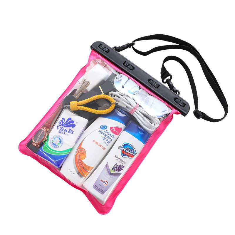 MOBILE PHONE WATERPROOF BAG TOUCHSCREEN SHOULDER BAG LARGE-CAPACITY SEASIDE BEACH SUNDRIES STORAGE BAG RAFTING EQUIPMENT WATERPROOF BAG