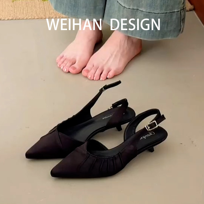 羊皮版！法式复古尖头包